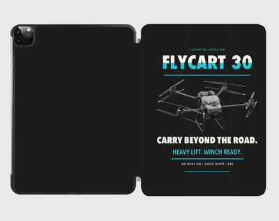 DJI FlyCart 30 design on black ipad tablet case