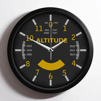 Thumbnail for Altitude-Color aviation design on premium wood and metal wall clock.