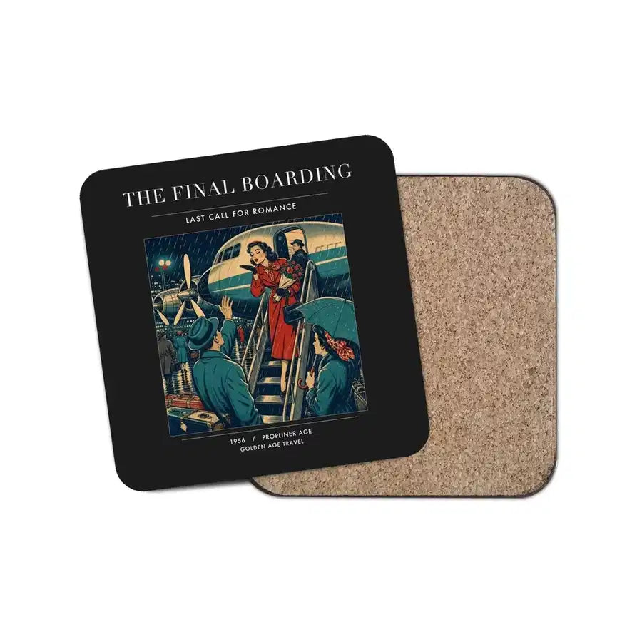 The Final Boarding - Designed Coasters design on black 1-piece