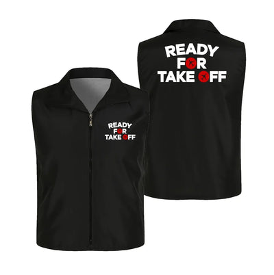 Ready For Takeoff Thin Style aviation design printed on lightweight shell with sleeveless design thin vest.