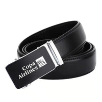 Thumbnail for Copa Airlines aviation men's belt in leather.