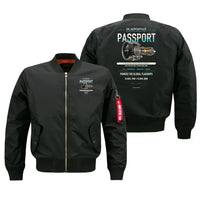 Thumbnail for PASSPORT design on black bomber