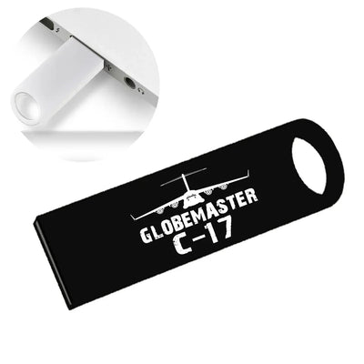 GlobeMaster C-17 & Plane aviation design on durable waterproof casing waterproof USB device.