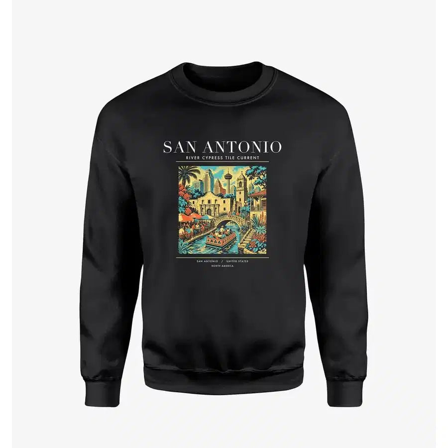 SAN ANTONIO - Poster - Sweatshirt - Black