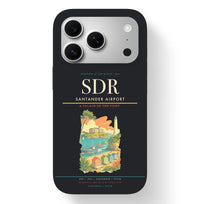 Thumbnail for Santander Airport (SDR) design on black iPhone 17 Pro MagSafe case