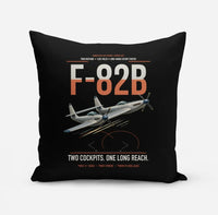 Thumbnail for F-82B Twin Mustang design on black pillow