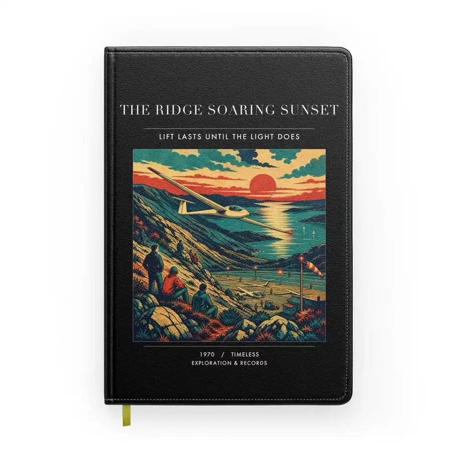 VINTAGE G4475 - The Ridge Soaring Sunset - Designed Notebooks design on black