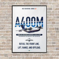 Thumbnail for Airbus A400M Aerial Tanker vertical canvas print - framed - white background