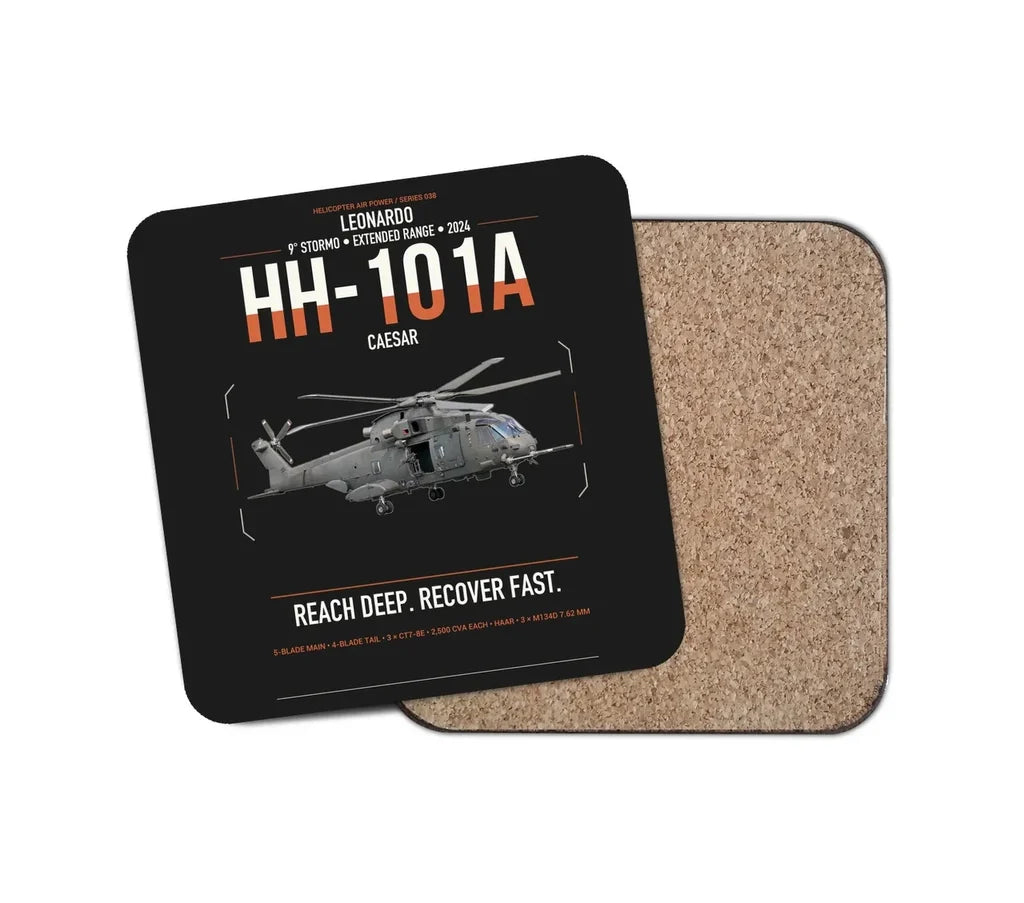 Leonardo HH-101A Caesar design on black 1 piece coaster