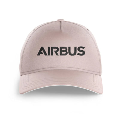 Airbus & Text aviation embroidery on durable cotton printed cap.