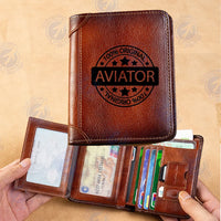 Thumbnail for 100 Original aviation print leather wallet, leather.