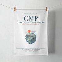 Thumbnail for Gimpo International Airport (GMP) design on white towel