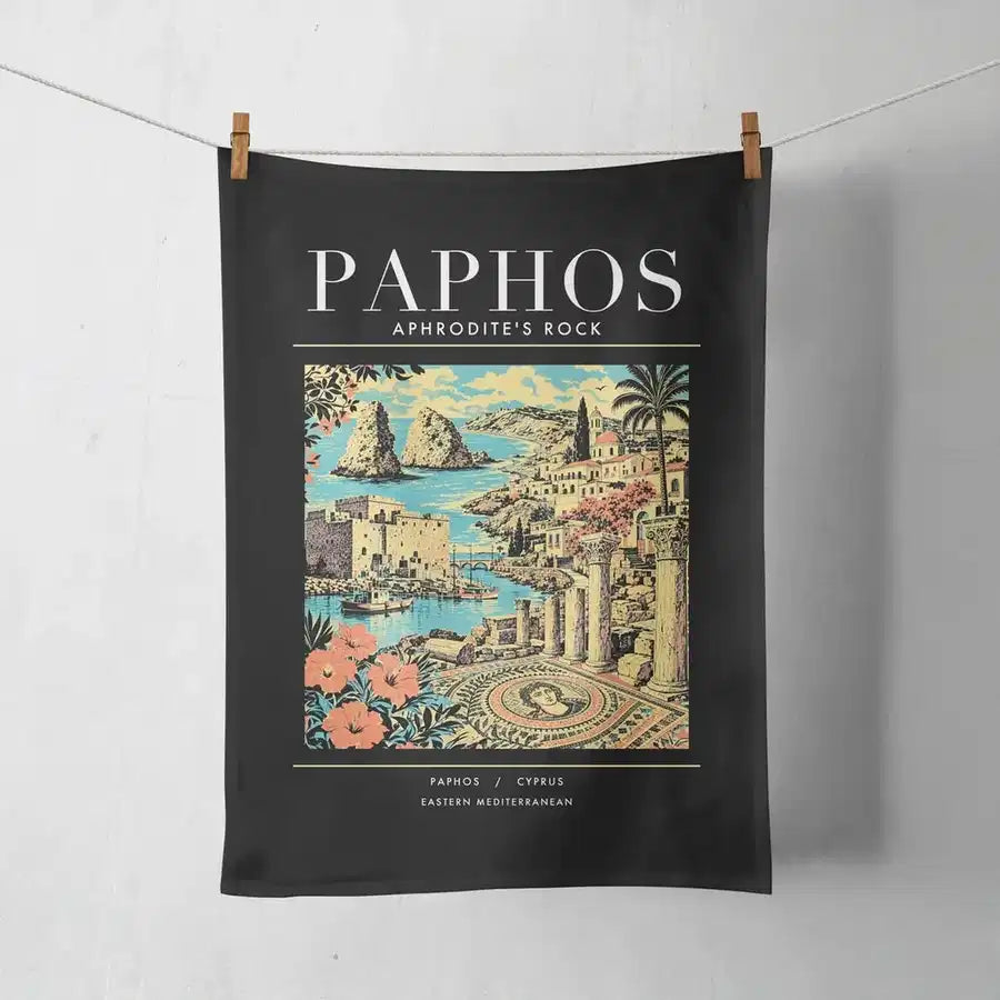PAPHOS - Poster - Towel - Black