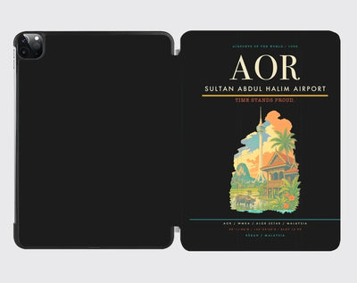 Sultan Abdul Halim Airport (AOR) design on black ipad tablet case
