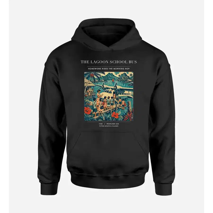 VINTAGE G4270 - The Lagoon School Bus - Premium Hoodie design on black premium