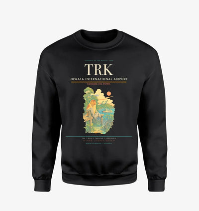 Juwata International Airport (TRK) design on black sweatshirt