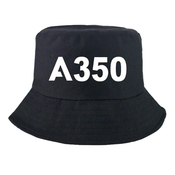 Airbus A350 Flat Text Summer aviation embroidery on breathable cotton summer hat.