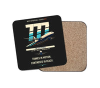 Thumbnail for Boeing 777F design on black 1 piece coaster