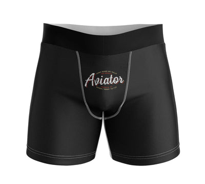 Aviator - Dont Make Me Walk aviation design on soft cotton blend men's boxers.