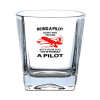 Thumbnail for If You're Cool You're Probably a aviation design on whiskey glass, crystal-clear premium glassware.