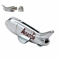 Thumbnail for Aviator aviation design on durable metal casing airplane-shape USB drive.