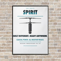 Thumbnail for Ascent AeroSystems Spirit vertical canvas print - framed - white background