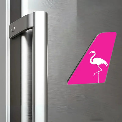 Silver Airlines aviation design tail magnet in 3D metal with magnetic back.