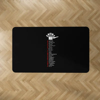 Thumbnail for Aviation Alphabet aviation design on durable carpet pile with non-slip backing rectangle carpet floor mat.