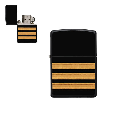 Pilot Epaulette 3 Lines aviation metal lighter in premium metal alloy.