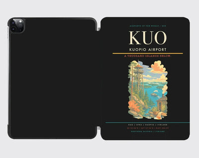 Kuopio Airport (KUO) design on black ipad tablet case