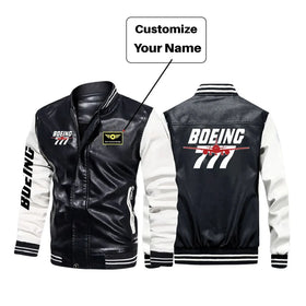 Amazing Boeing 777 Stylish Leather Bomber Jackets