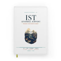 Thumbnail for Istanbul Airport (IST) design on white notebook