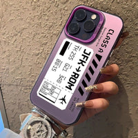 Thumbnail for Plane Ticket Label Diagonal Laser iPhone Case - view 2