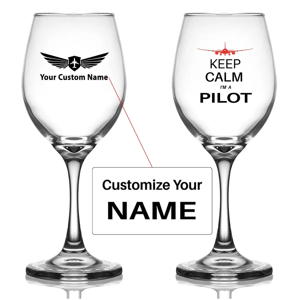 Customisable Boeing 777 Wine Glass