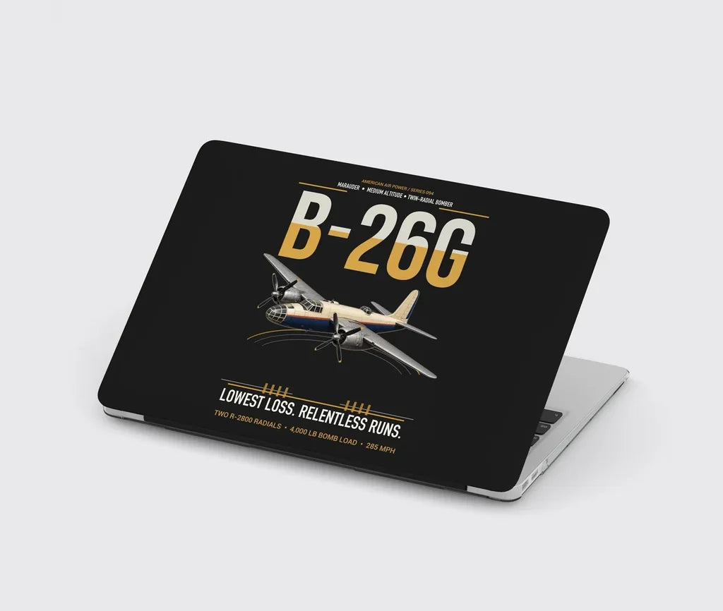 B-26G Marauder design on black MacBook case