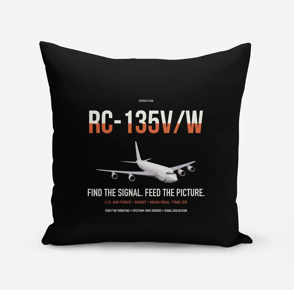 RC-135V W Rivet Joint design on black pillow
