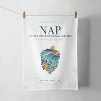 Thumbnail for Naples International Airport (NAP) design on white towel