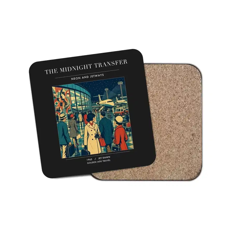 The Midnight Transfer - Designed Coasters design on black 1-piece