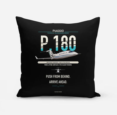 Piaggio P.180 Avanti EVO design on black pillow