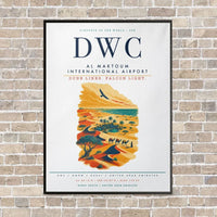 Thumbnail for Al Maktoum International Airport DWC vertical canvas print - framed - white background