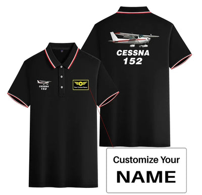 The Cessna 152 Stylish Polo T-Shirts (Double-Side) aviation design printed on soft cotton stylish double-side polo.