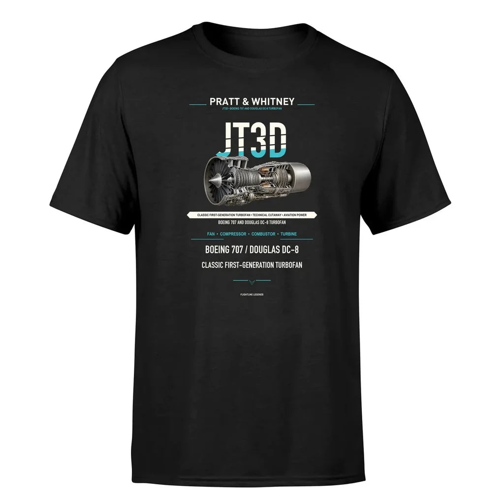 JT3D design on black single side