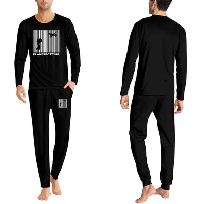 Planespotting men pajamas - Black