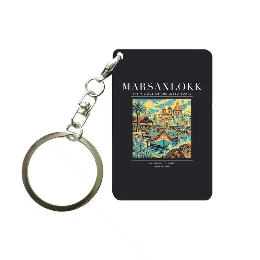 MARSAXLOKK - Poster - Key Chain - Black
