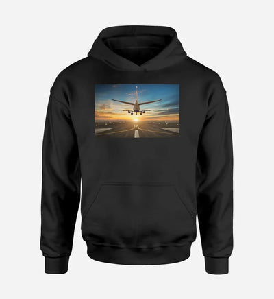 Airplane over Runway Towards the Hoodie