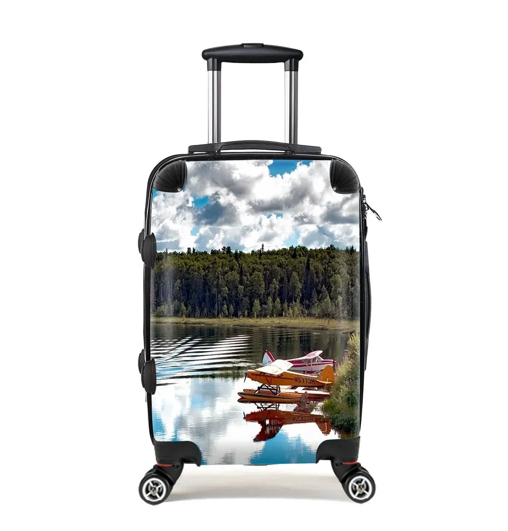 Amazing Scenary & Sea Planes Cabin Size aviation design luggage, durable shell construction.