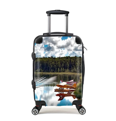 Amazing Scenary & Sea Planes Cabin Size aviation design luggage, durable shell construction.