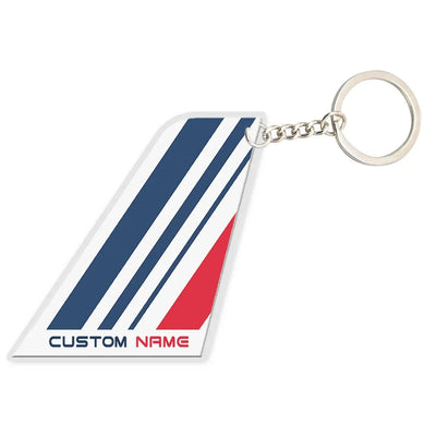 Air France aviation shaped key chain, durable metal alloy.