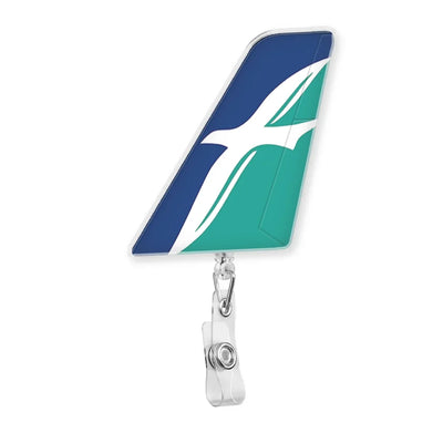 SilkAir aviation design on durable plastic with metal clip tail-shape retractable ID card badge.