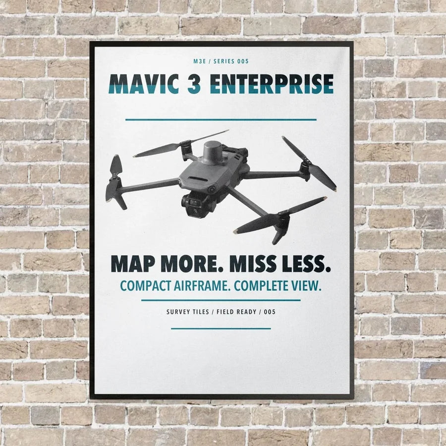 DJI Mavic 3 Enterprise vertical canvas print - framed - white background